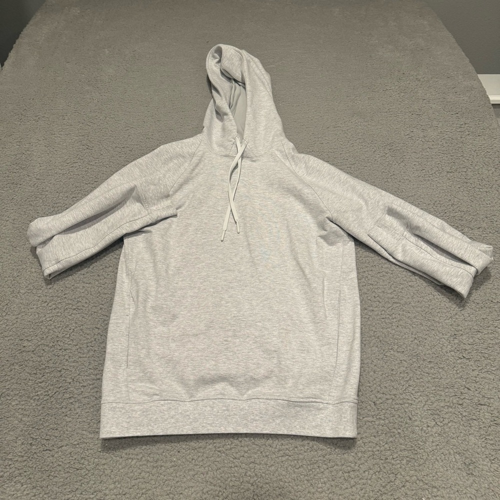 Lululemon City Sweat Pullover Hoodie Heathered Ultra Light Grey Size Small